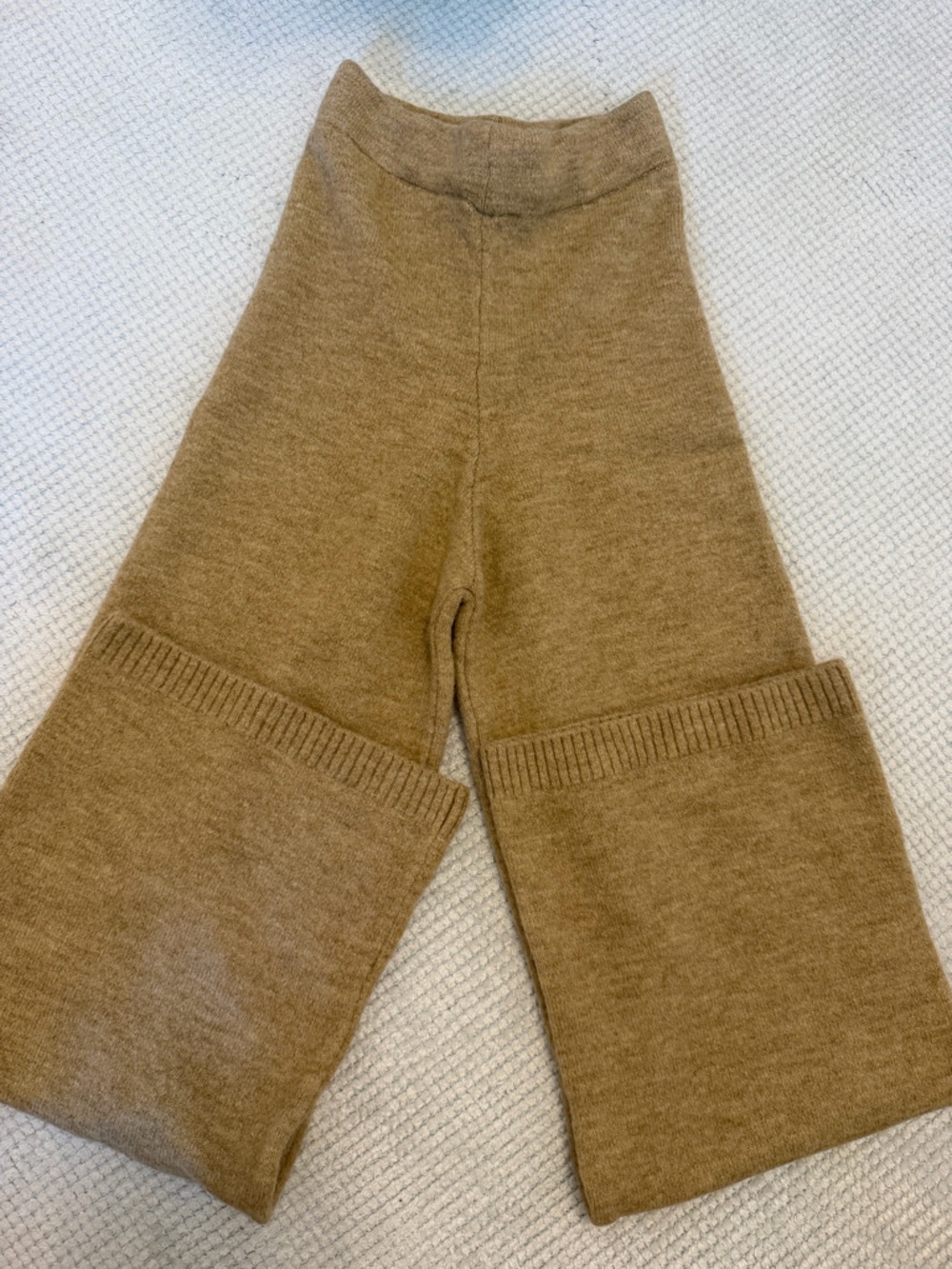 Mango Camel Knit Sweater Pants